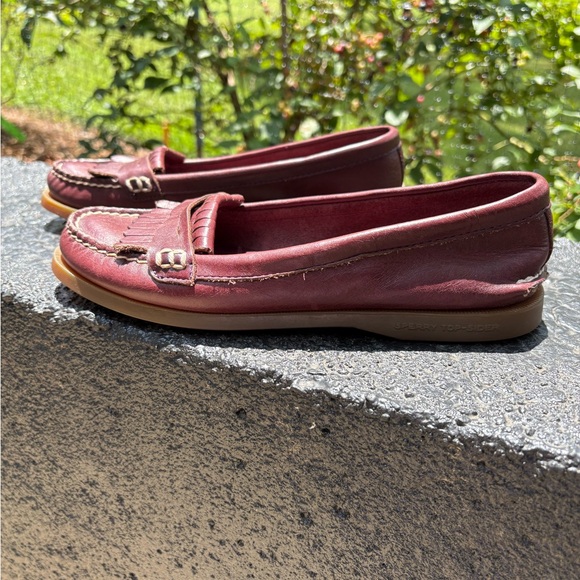 Sperry Burgundy Leather Women’s Classic Loafers Size 8.5 - Picture 7 of 9